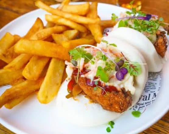 Bao Bun with Hand-Cut Chips