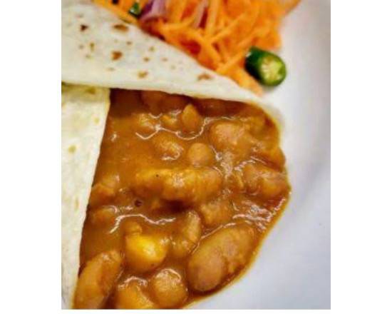 Durban Broad Beans Roti Roll